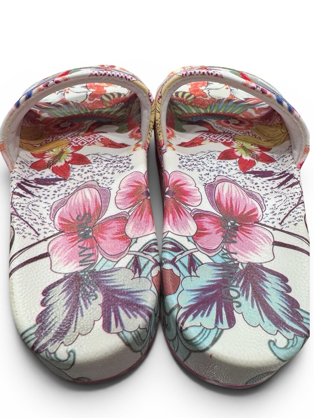 Johnny Was Slides, McDreamer Platform Floral Tropical Print Size 7 - Picture 10 of 14